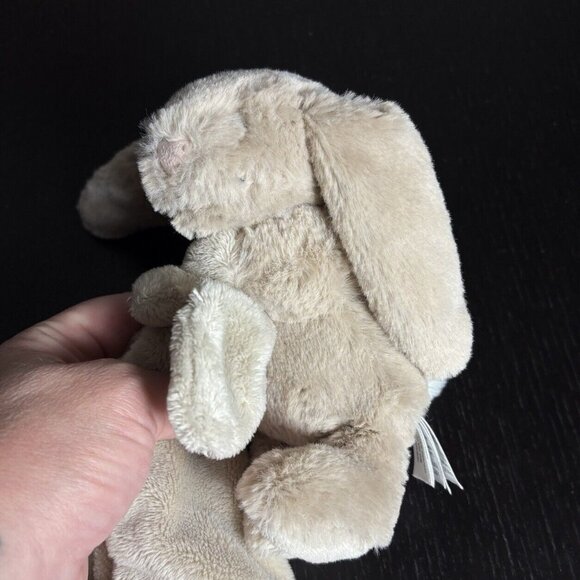 JELLYCAT Light Brown/Beige Bunny Rabbit Plush Baby Security Blanket Lovey - Picture 2 of 4